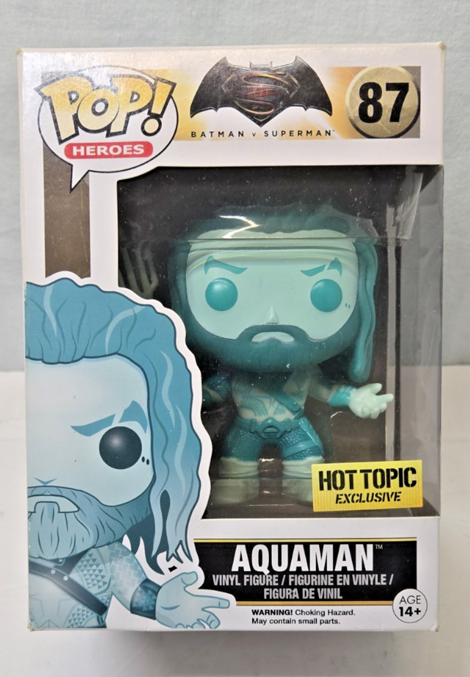 Funko POP Aquaman #87 Batman vs Superman Hot Topic Exclusive Vaulted